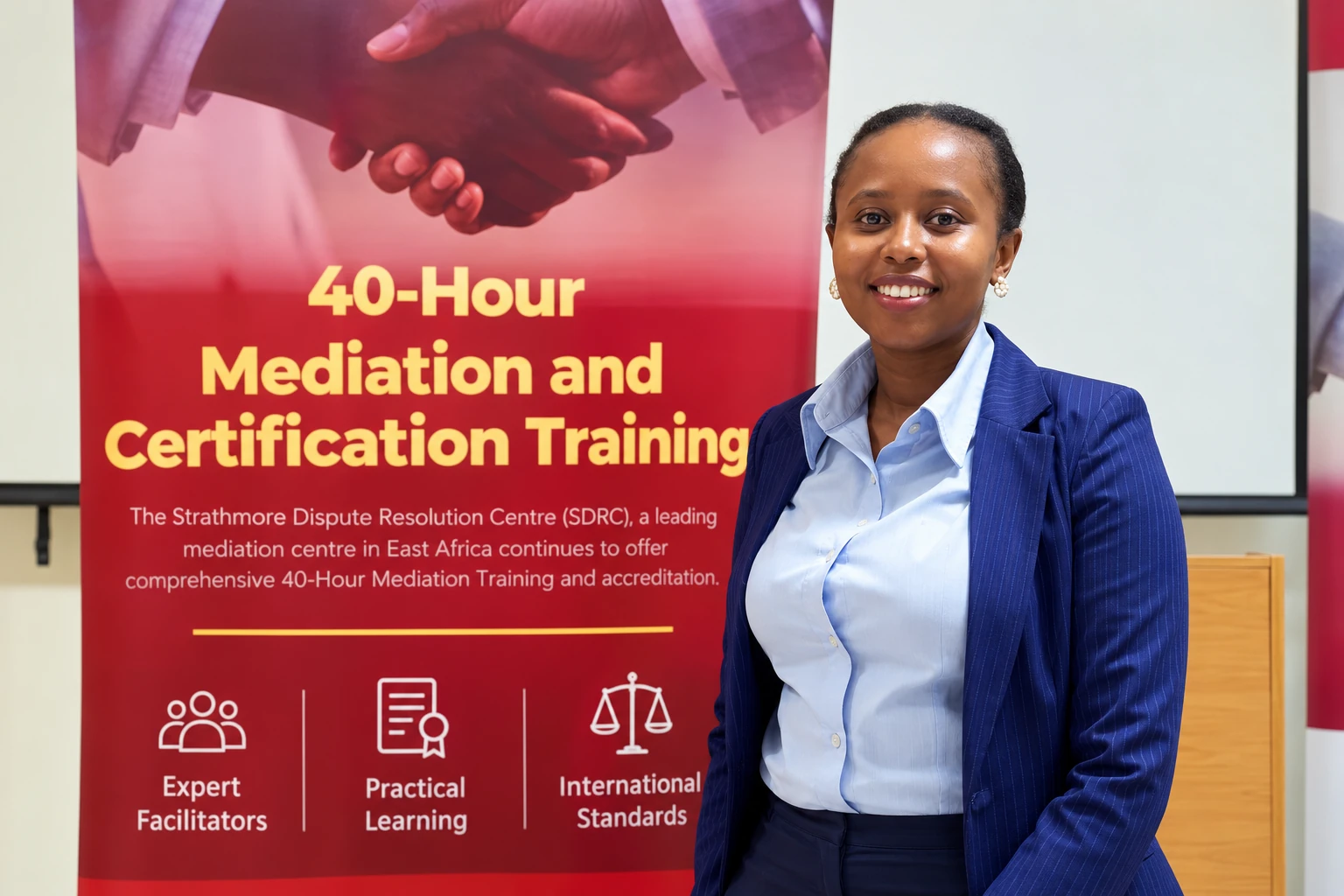 Joyce Ndehi attending mediation and certification training